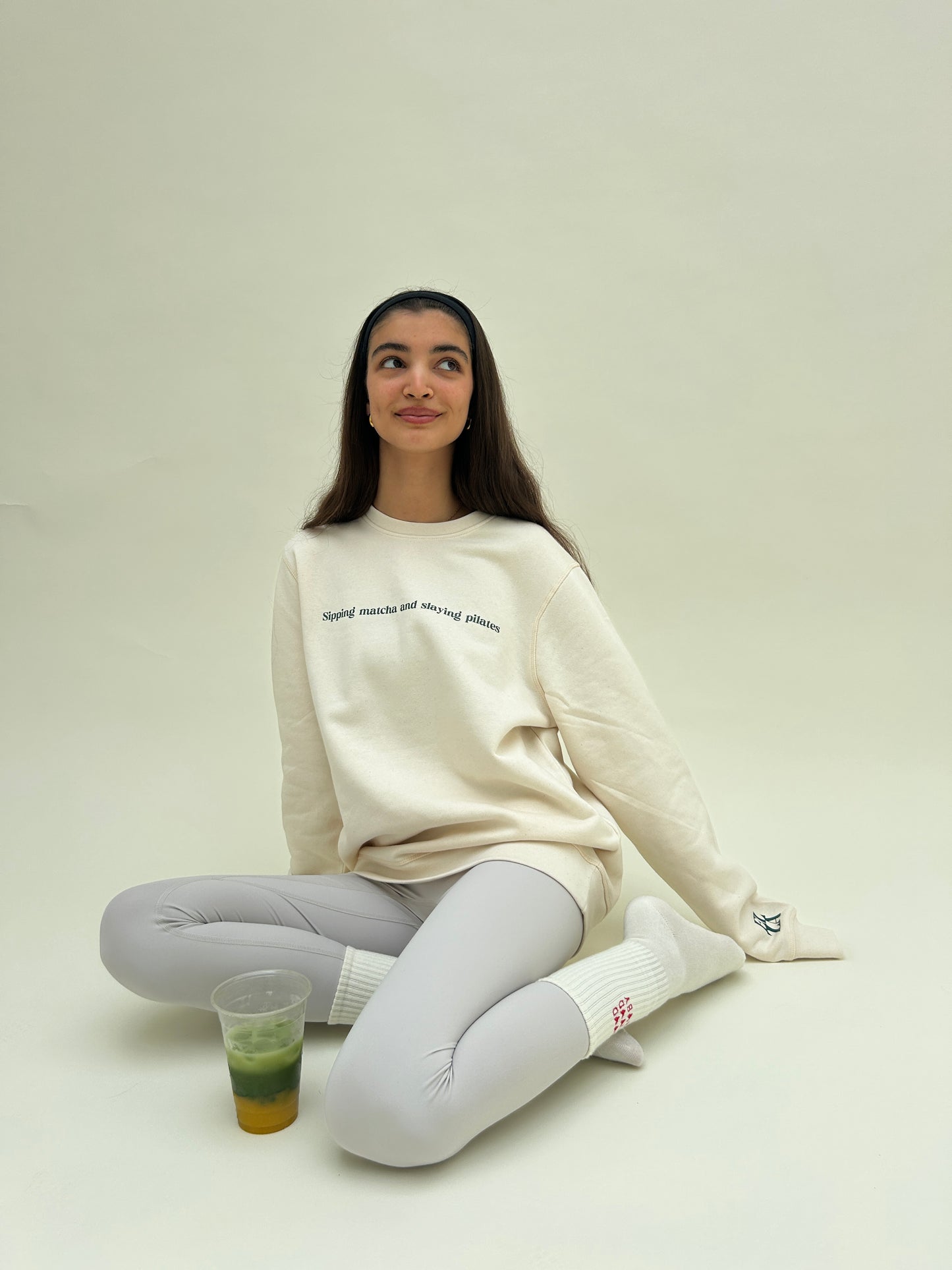 Sipping matcha and slaying pilates