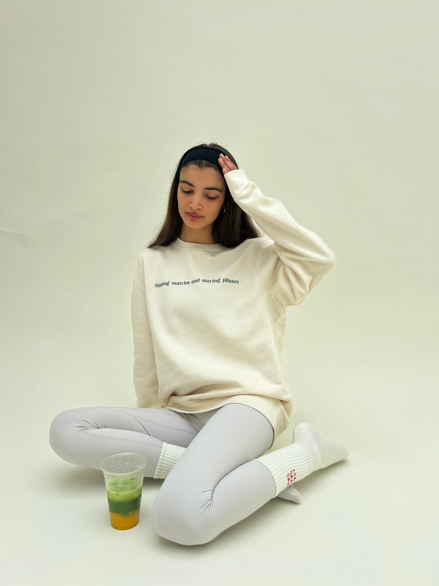 Sipping matcha and slaying pilates